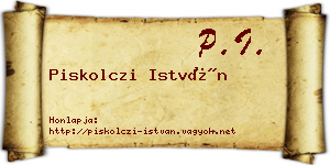 Piskolczi István névjegykártya